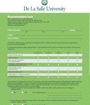 DLSU추천서양식