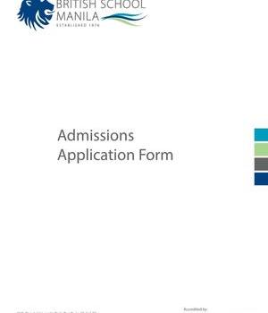 Application Form BRITISH SCHOO