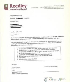 REEDLEY INTERNATIONAL SCHOOL 입