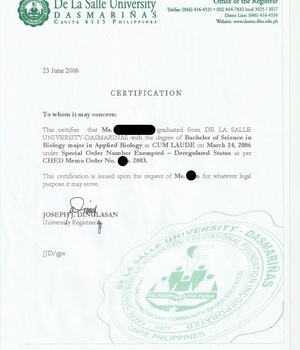 DE LA SALLE UNIVERSITY DASMARI