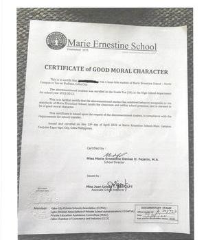 MARIE ERNESTINE SCHOOL. GOOD M