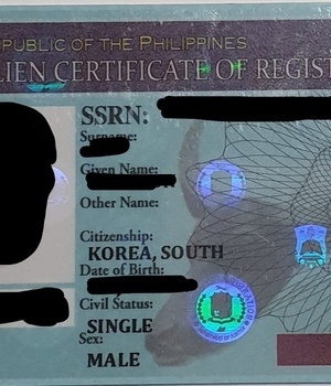 ALIEN CERTIFICATE OF REGISTRAR