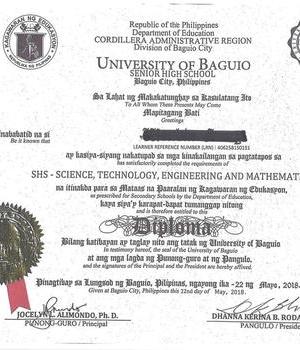 UNIVERSITY OF BAGUIO - SENIOR 