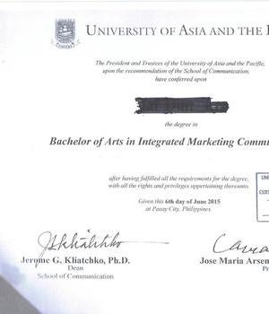 UNIVERSITY OF ASIA AND THE PAC