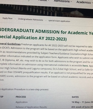 2023학년도 라살대학교 전형일자