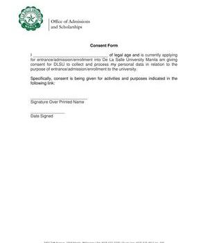 DLSU본교동의서양식