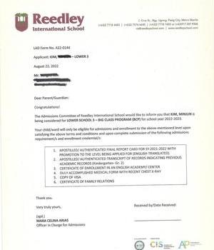 REEDLEY INTERNATIONAL SCHOOL  