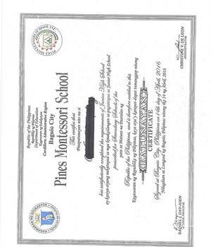 PINES MONTESSORI SCHOOL CERTIF