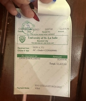 University of S`T, La Salle등록증