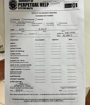 uphs clearance for students