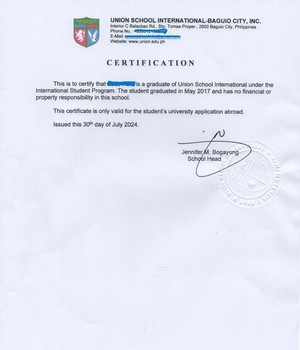 UNION SCHOOL INTERNATIONAL -BA