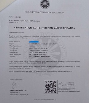 DLSU 메인본교 라살대학교 아포스티유 교육부서류 25