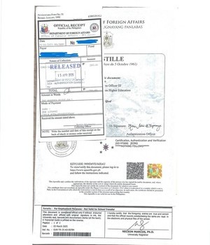 라살대학교 본교 TAFT AVE 외교부 DFA아포스티유