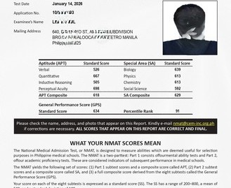 26년 1월 의대시험 NMAT 91% 취득
